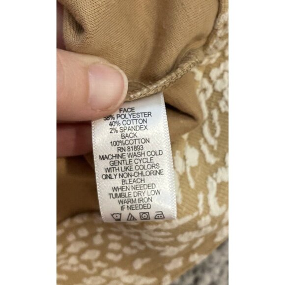 Isaac Mizrahi Live 3X Jean Jacket Chestnut 4 Pocket Snap Up Cheetah Animal NEW - Picture 6 of 6